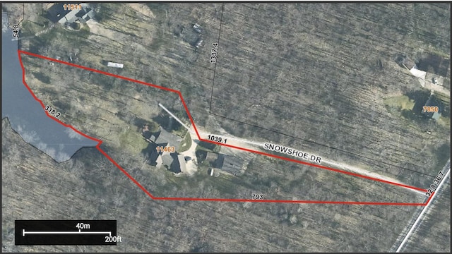 11463 Snowshoe Dr, Plainwell, MI 49080 - map / location with property parcel outlined