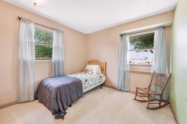 18165 Shamrock Blvd, Big Rapids, MI 49307 - bedroom featuring carpet and a textured ceiling