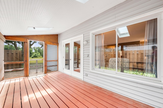 18165 Shamrock Blvd, Big Rapids, MI 49307 - wooden terrace with french doors