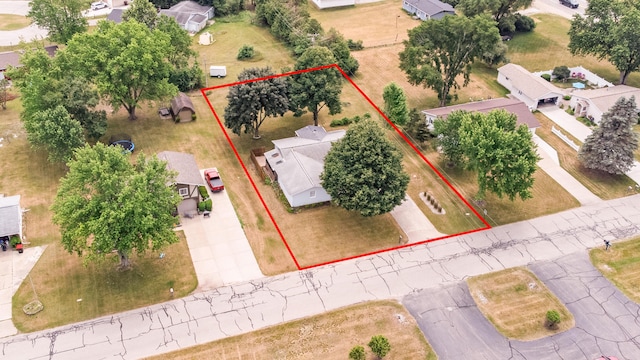 18165 Shamrock Blvd, Big Rapids, MI 49307 - aerial view of residential area featuring property parcel outlined