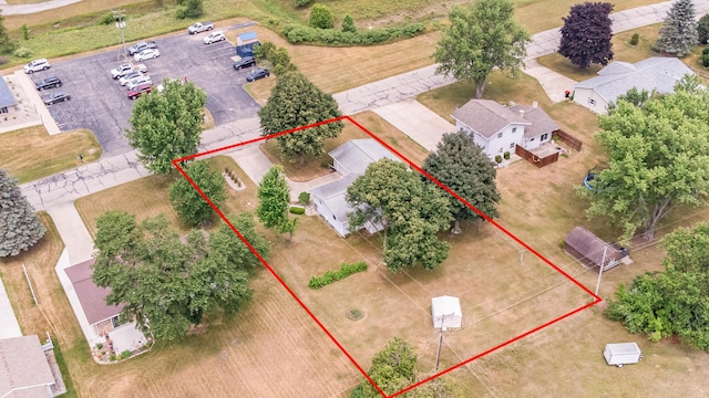 18165 Shamrock Blvd, Big Rapids, MI 49307 - aerial overview of property's location with property boundaries highlighted