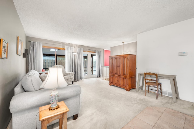 18165 Shamrock Blvd, Big Rapids, MI 49307 - living area with light colored carpet and a textured ceiling
