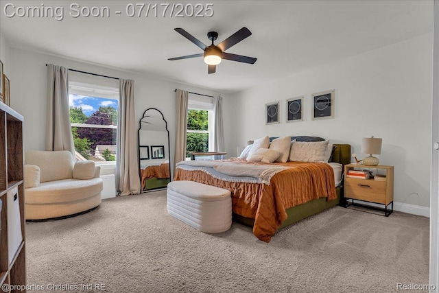 1305 Wyandotte Ave, Royal Oak, MI 48067 - bedroom featuring carpet floors and a ceiling fan