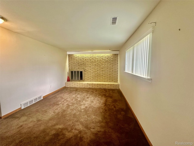 25631 Statler St, Taylor, MI 48180 - unfurnished living room featuring carpet flooring and a fireplace