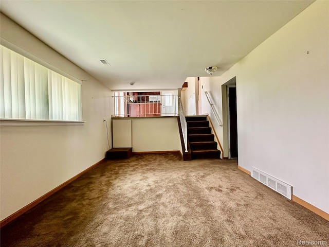 25631 Statler St, Taylor, MI 48180 - unfurnished living room featuring carpet and stairs
