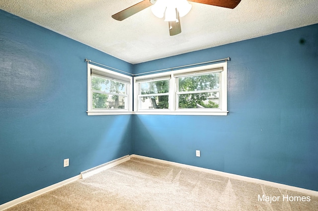 1435 Sweet St NE, Grand Rapids, MI 49505 - spare room featuring plenty of natural light, a textured ceiling, a ceiling fan, and carpet floors