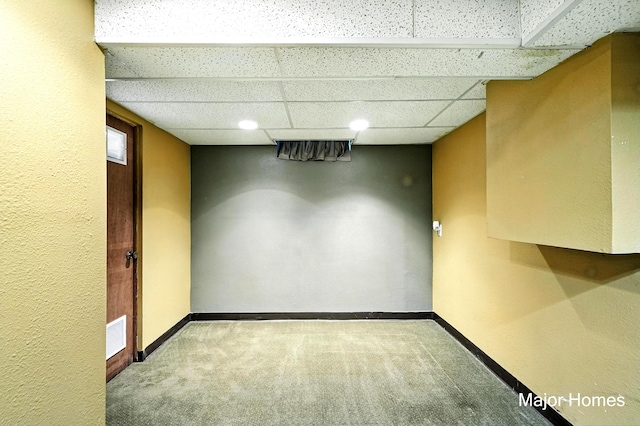 1435 Sweet St NE, Grand Rapids, MI 49505 - empty room featuring carpet and a paneled ceiling