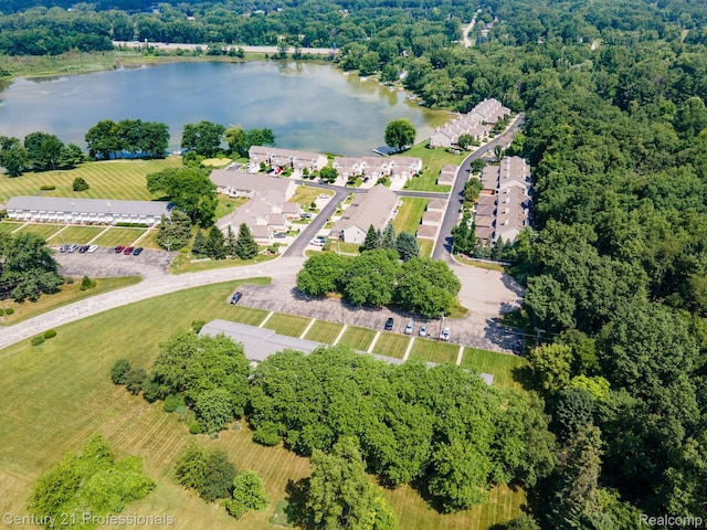 5959 Alan Dr # 56, Brighton, MI 48116 - drone / aerial view of a nearby body of water