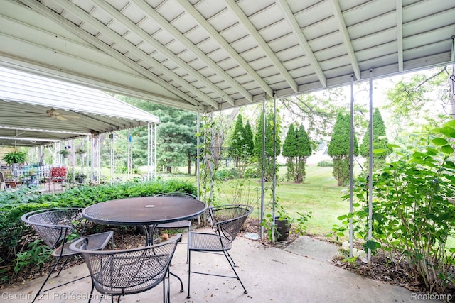 5959 Alan Dr # 56, Brighton, MI 48116 - view of patio / terrace featuring outdoor dining area