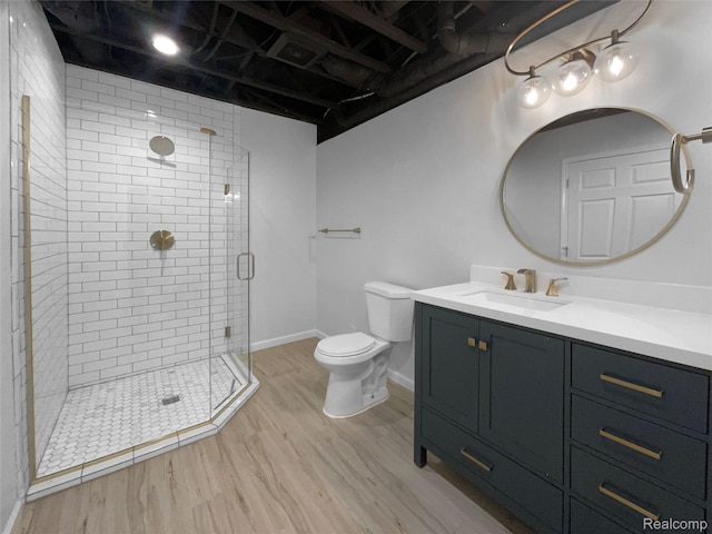 1960 Frances Way, Ypsilanti, MI 48198 - full bathroom with vanity, a stall shower, and wood finished floors