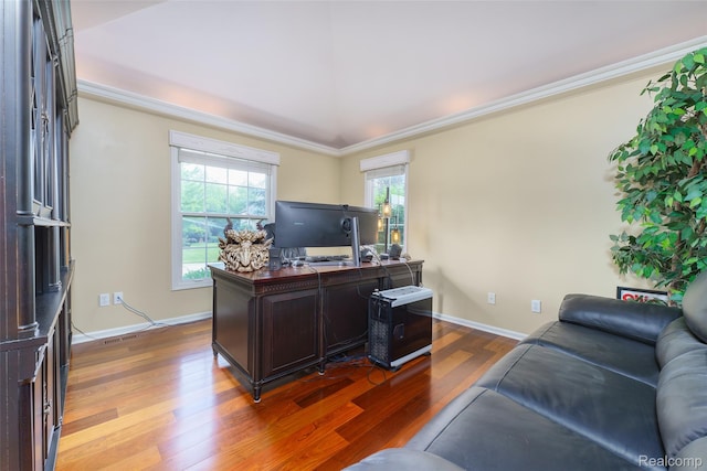 13381 Latheron Dr, Plymouth, MI 48170 - office with wood finished floors and crown molding
