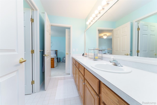 13381 Latheron Dr, Plymouth, MI 48170 - ensuite bathroom featuring double vanity and tile patterned flooring