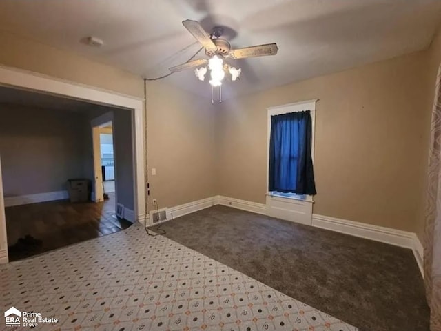 108 N Mercer St, Durand, MI 48429 - spare room featuring carpet and ceiling fan