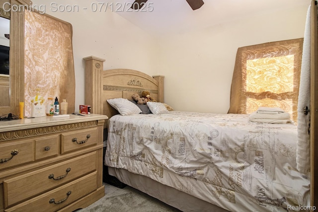 26651 Shiawassee Rd, Southfield, MI 48033 - bedroom with light colored carpet and ceiling fan