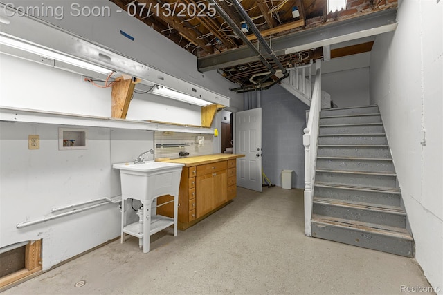 830 S Brady Rd, Dearborn, MI 48124 - below grade area featuring stairway