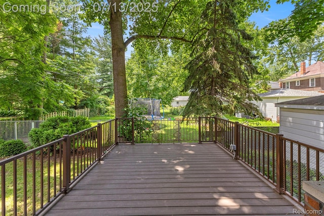 830 S Brady Rd, Dearborn, MI 48124 - deck featuring a trampoline