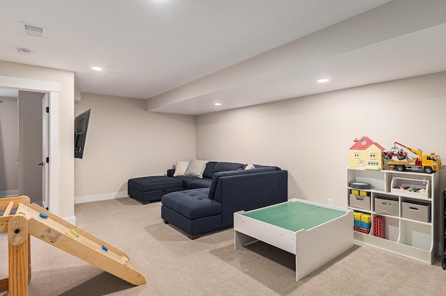 1014 Castlebay Way Unit 8, Hudsonville, MI 49426 - recreation room with carpet flooring and recessed lighting