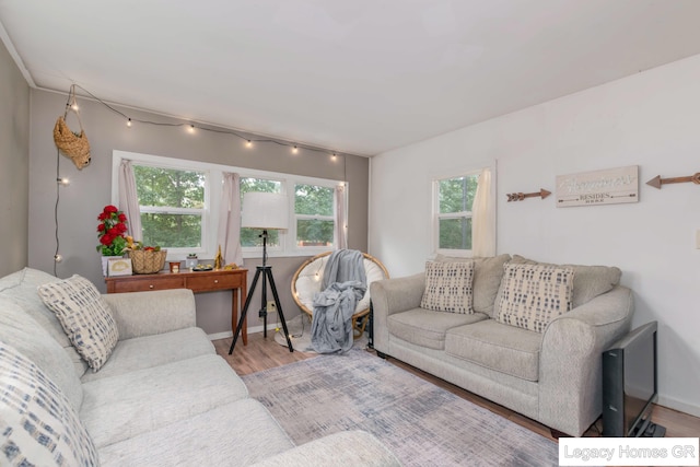 961 Dolphin St SW Unit 013, Wyoming, MI 49509 - living area featuring wood finished floors and baseboards