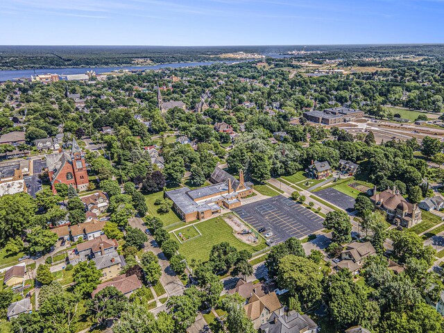 449 4th St, Manistee, MI 49660 - aerial overview of property's location