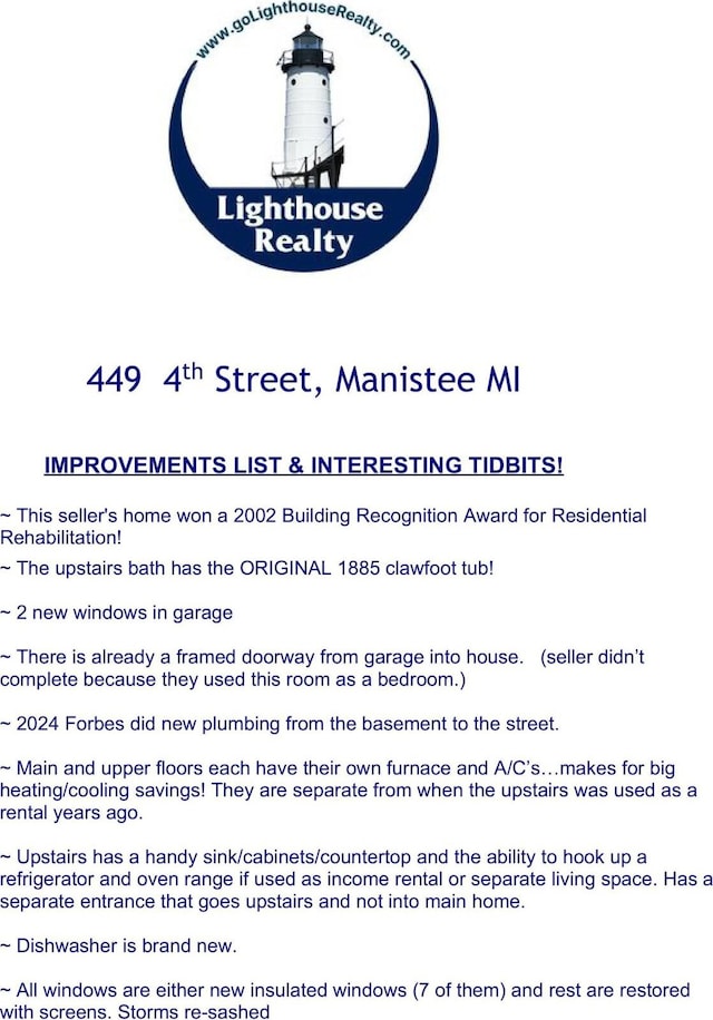 449 4th St, Manistee, MI 49660 - view of a document