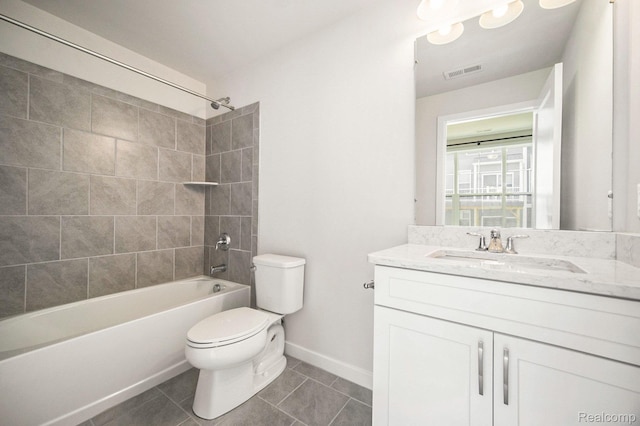 2965 Aughton Rd, Ann Arbor, MI 48105 - bathroom featuring vanity, washtub / shower combination, and tile patterned floors