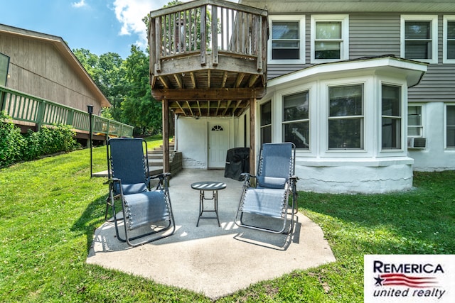9420 Van Antwerp Rd, Brighton, MI 48116 - view of patio with a wooden deck and cooling unit