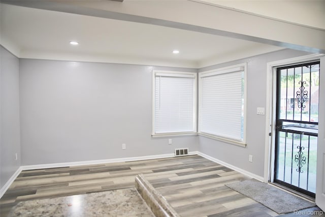 18951 Edinborough, Detroit, MI 48219 - foyer entrance with wood finished floors and recessed lighting