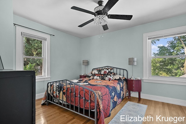 1215 Emerald Ave NE, Grand Rapids, MI 49505 - bedroom with wood finished floors and ceiling fan