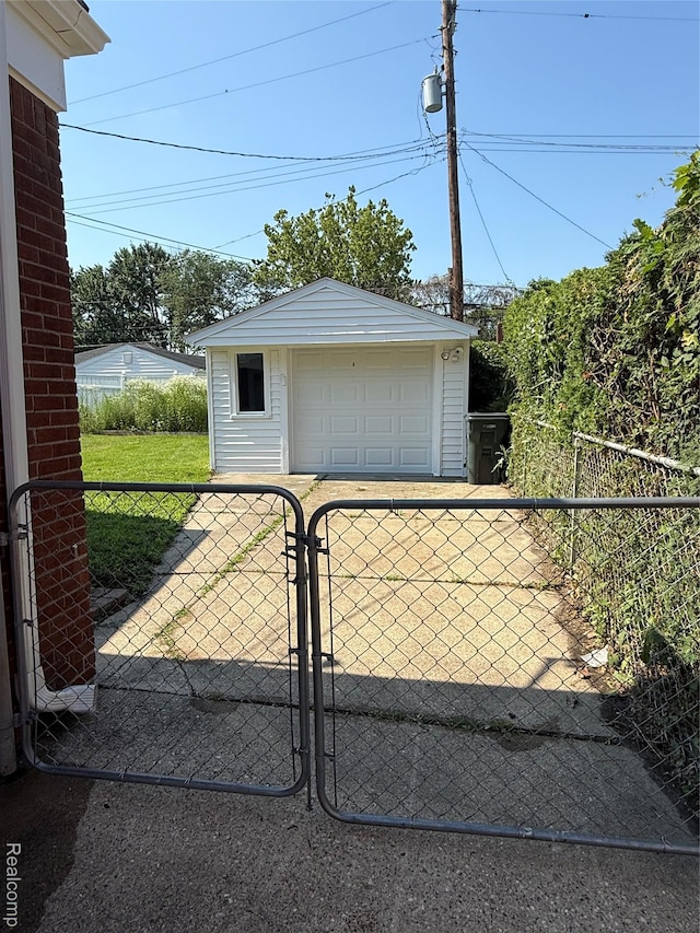 19612 Gaukler St, Saint Clair Shores, MI 48080 - detached garage with a gate