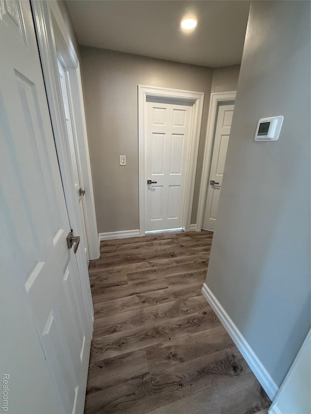 19612 Gaukler St, Saint Clair Shores, MI 48080 - hall featuring dark wood-type flooring and recessed lighting