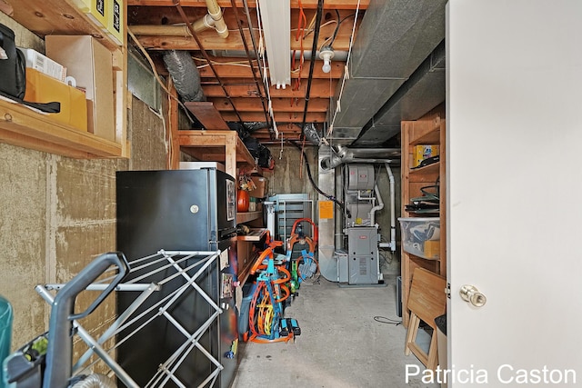 4707 Cannonsburg Rd NE, Belmont, MI 49306 - unfinished below grade area with heating unit