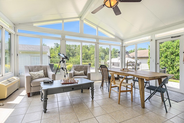 432 Spaulding Dr, Coldwater, MI 49036 - sunroom with tile patterned flooring, plenty of natural light, and a wall mounted AC