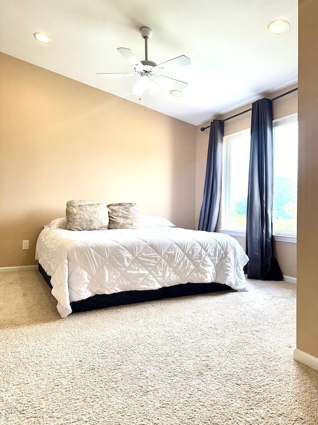 7366 Maplelawn Dr, Ypsilanti, MI 48197 - carpeted bedroom featuring recessed lighting and ceiling fan