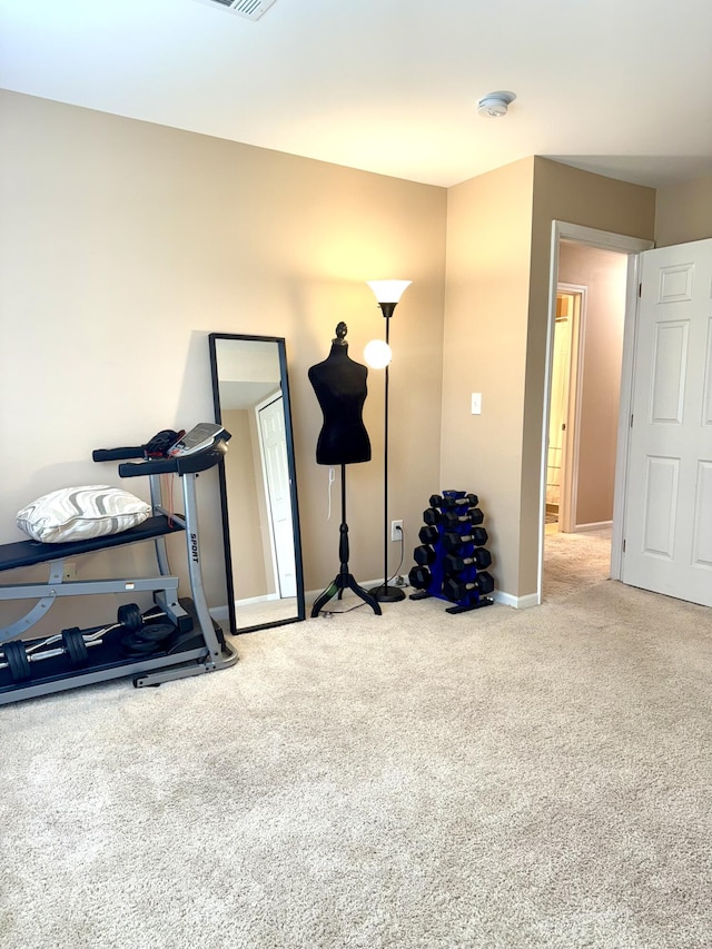 7366 Maplelawn Dr, Ypsilanti, MI 48197 - exercise area with carpet and baseboards