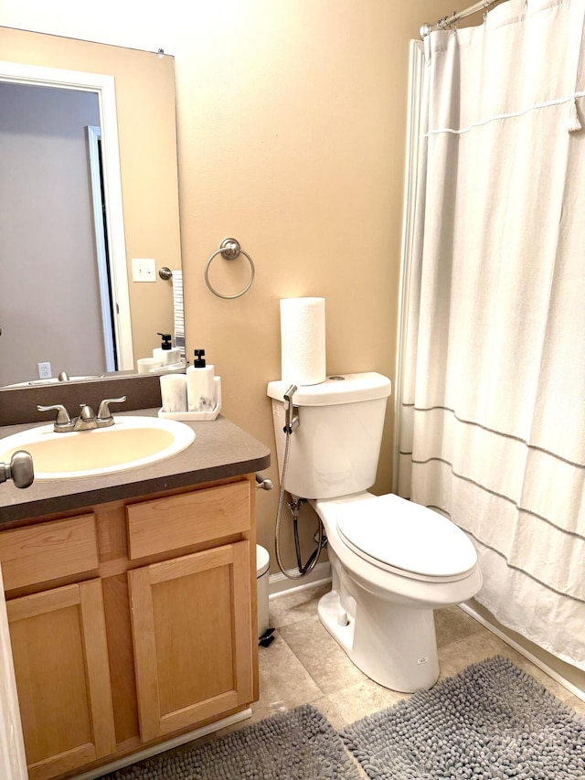 7366 Maplelawn Dr, Ypsilanti, MI 48197 - full bath with vanity, tile patterned flooring, and curtained shower