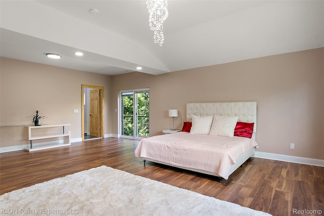 6727 Napier Rd, Plymouth, MI 48170 - bedroom with wood finished floors, recessed lighting, and lofted ceiling