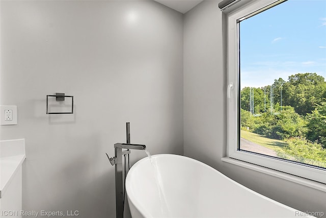 6727 Napier Rd, Plymouth, MI 48170 - bathroom with a soaking tub and plenty of natural light