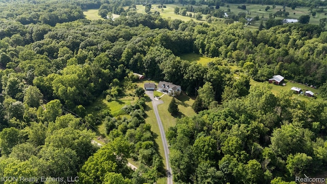 6727 Napier Rd, Plymouth, MI 48170 - aerial view of property's location featuring a heavily wooded area
