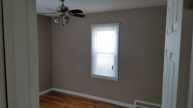 25933 Norfolk St, Inkster, MI 48141 - empty room featuring ceiling fan and wood finished floors