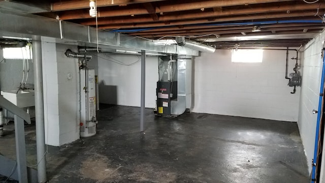 25933 Norfolk St, Inkster, MI 48141 - basement with water heater and heating unit