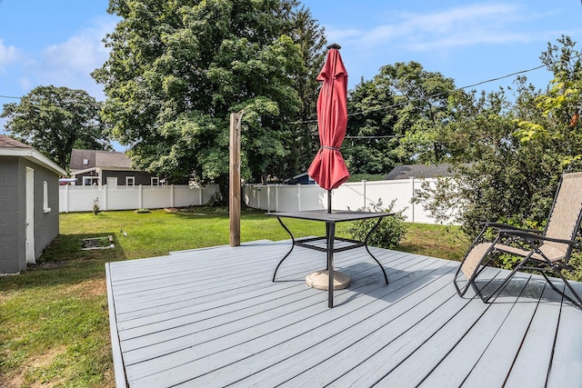 722 Conger St, South Haven, MI 49090 - deck with a fenced backyard and outdoor dining area