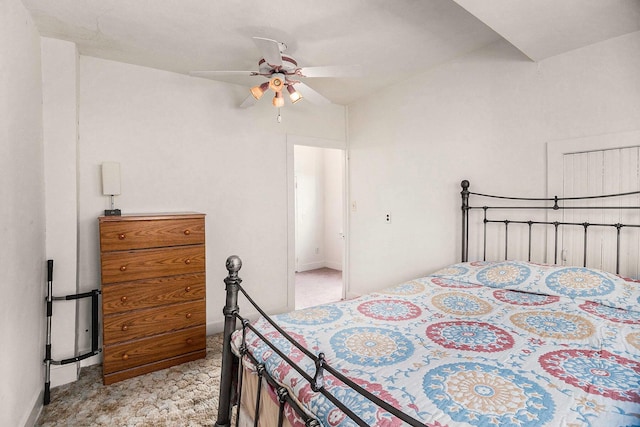 722 Conger St, South Haven, MI 49090 - bedroom with light carpet and ceiling fan