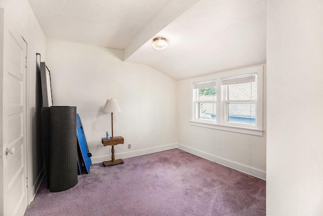 722 Conger St, South Haven, MI 49090 - carpeted spare room with vaulted ceiling and baseboards