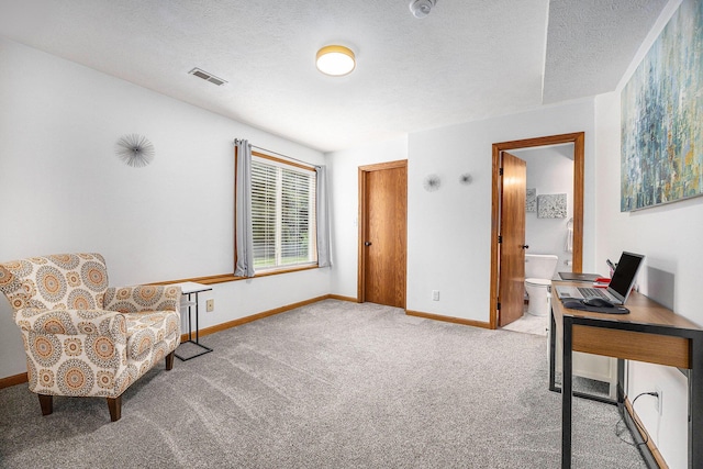 1527 Wiersma Dr, Zeeland, MI 49464 - living area featuring carpet, a desk, and a textured ceiling