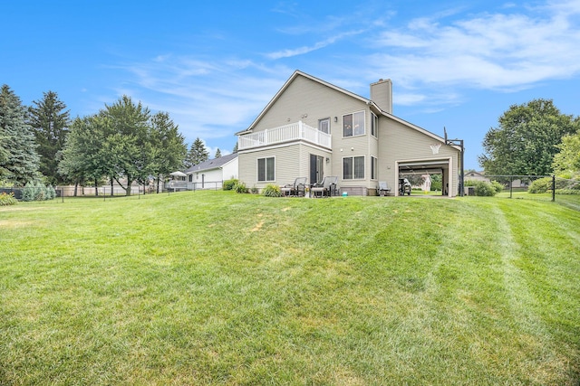 1527 Wiersma Dr, Zeeland, MI 49464 - back of property featuring a chimney and a balcony