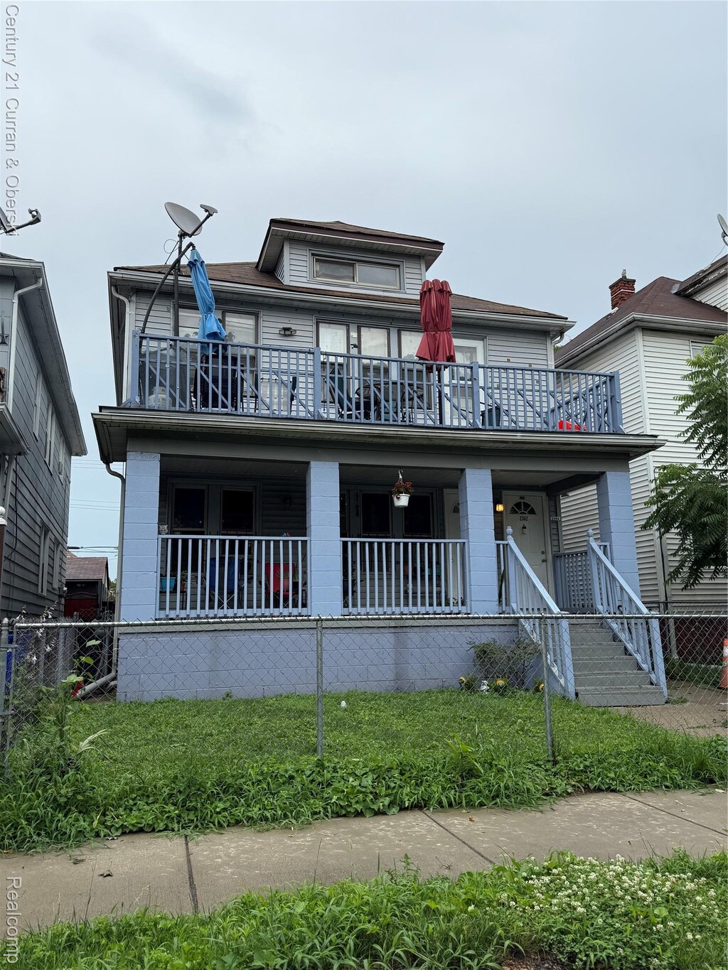 2364 N Green St, Detroit, MI 48209 - view of front of property with a balcony and covered porch