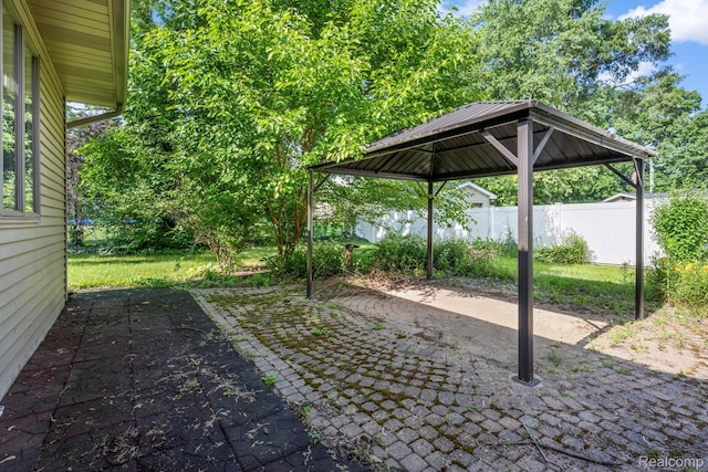 609 N Wickshire Ln, Durand, MI 48429 - view of patio / terrace with a gazebo