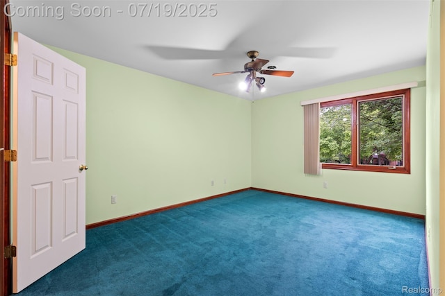 260 Forest Crest Dr, Commerce Twp, MI 48390 - spare room with a ceiling fan and carpet flooring