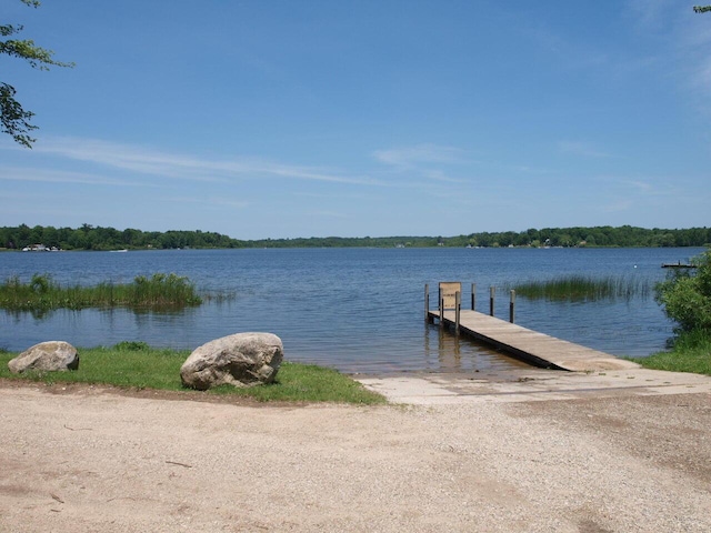 8210 E Pierce Rd, Hesperia, MI 49421 - dock with a boat ramp and a water view