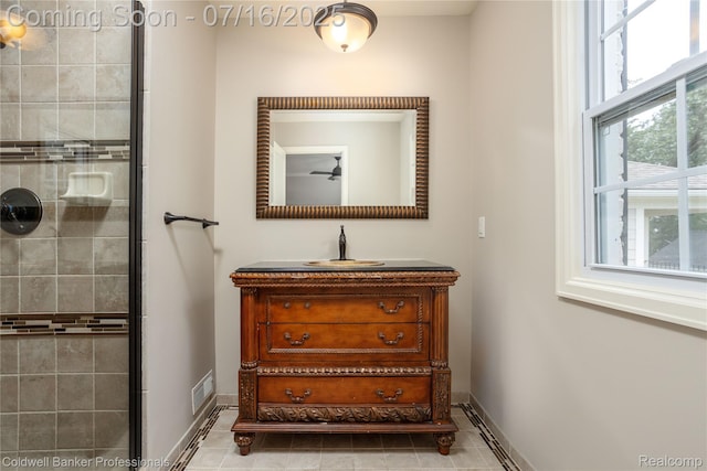 56 Oxford Rd, Grosse Pointe Shores, MI 48236 - full bath with a tile shower and vanity
